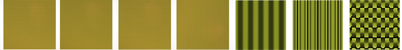 1×4、2×2級(jí)聯(lián)光柵分束器中一級(jí)、二級(jí)光柵在線偏振光下形貌